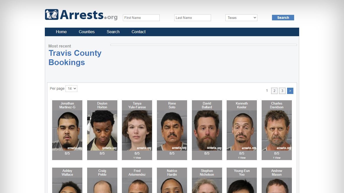 Travis County Arrests and Inmate Search